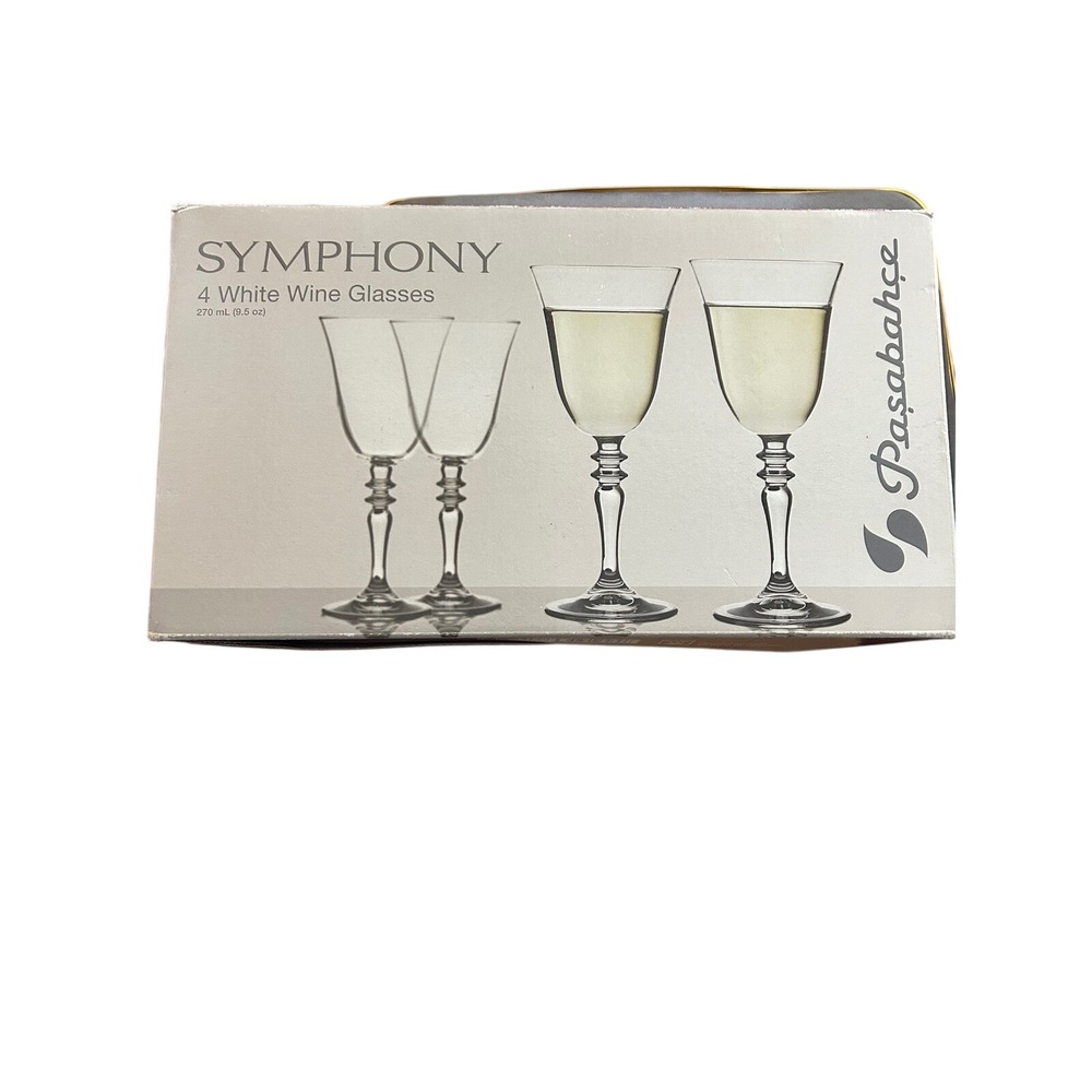Pasabahce Symphony 4 White Wine‎ Glasses Set 270ml 9.5oz.